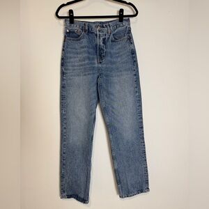 Topshop Classic Blue Denim Straight leg Jeans Size 26